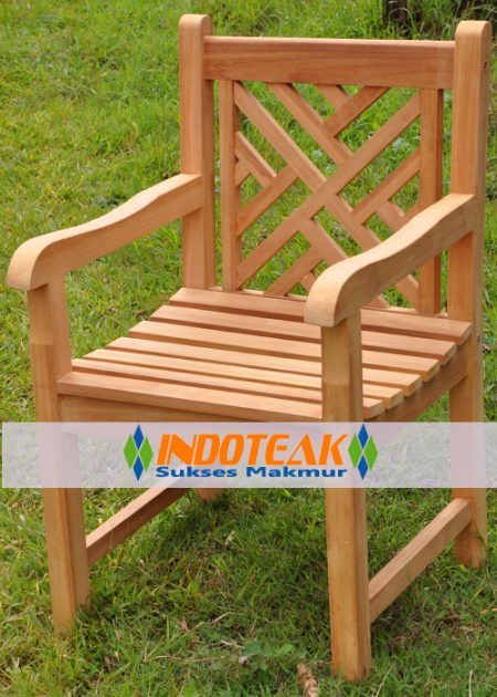 Cross Back Arm Chair