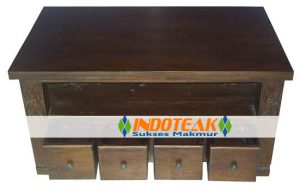 Teak TV Table With Drawer