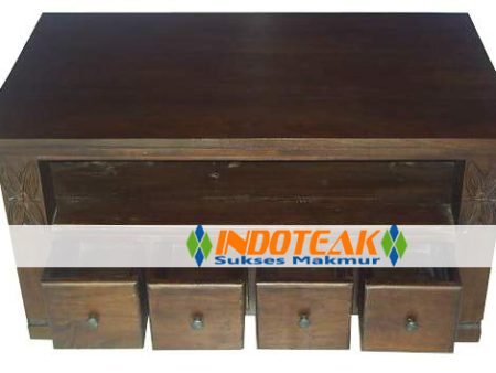 Teak TV Table With Drawer